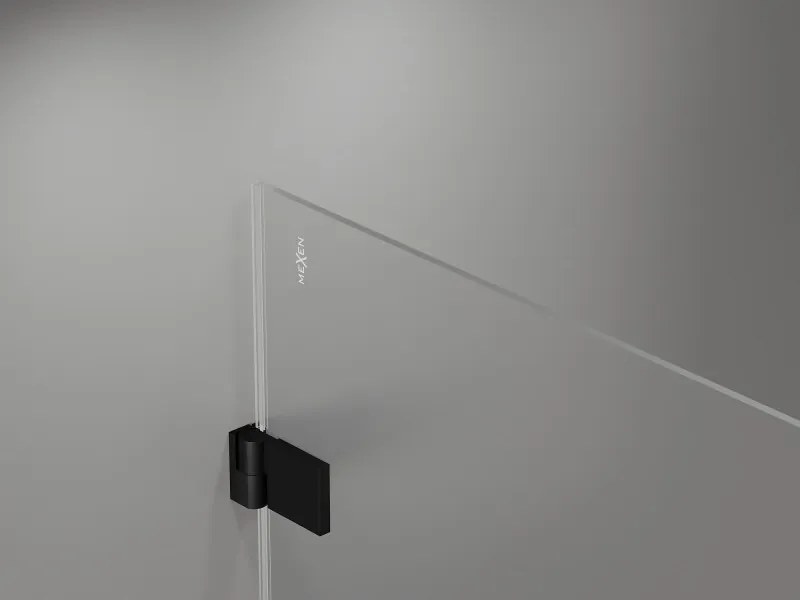 Mexen Lunar-B drzwi prysznicowe uchylne prawe 60 cm, transparent, czarne - 832-060-000-70-00-P