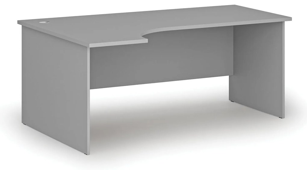 Narożne biurko PRIMO GRAY, 180x120 cm, lewe, szare