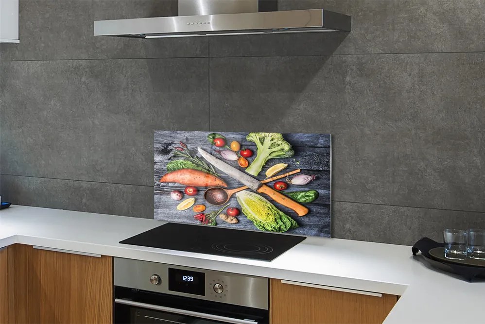 Panel nad Blat Kuchenny Przygotowanie Warzywnego Posiłku