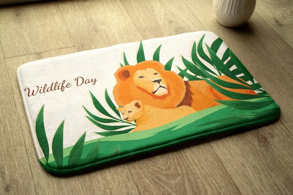 Dywanik do łazienki Dywanik do łazienki Lwy Koty