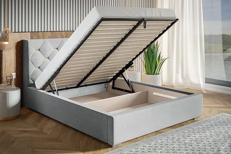 Łóżko dwuosobowe ze stelażem 160x200 D8-H88