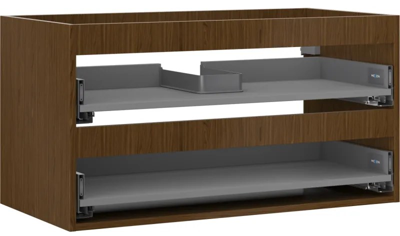 Mexen Box-A korpus szafki podumywalkowej 90 cm, 2 szuflady, orzech - 91AX0-0900-470-2-86