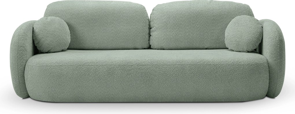 Masseno Sofa AMICO z funkcją spania i pojemnikiem na pościel, Rozkładana sofa - Zielony, ABRIAMO 10