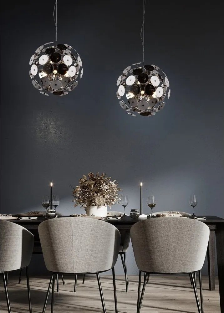 Lampa wisząca w kolorze matowej czerni Discalgo – Trio