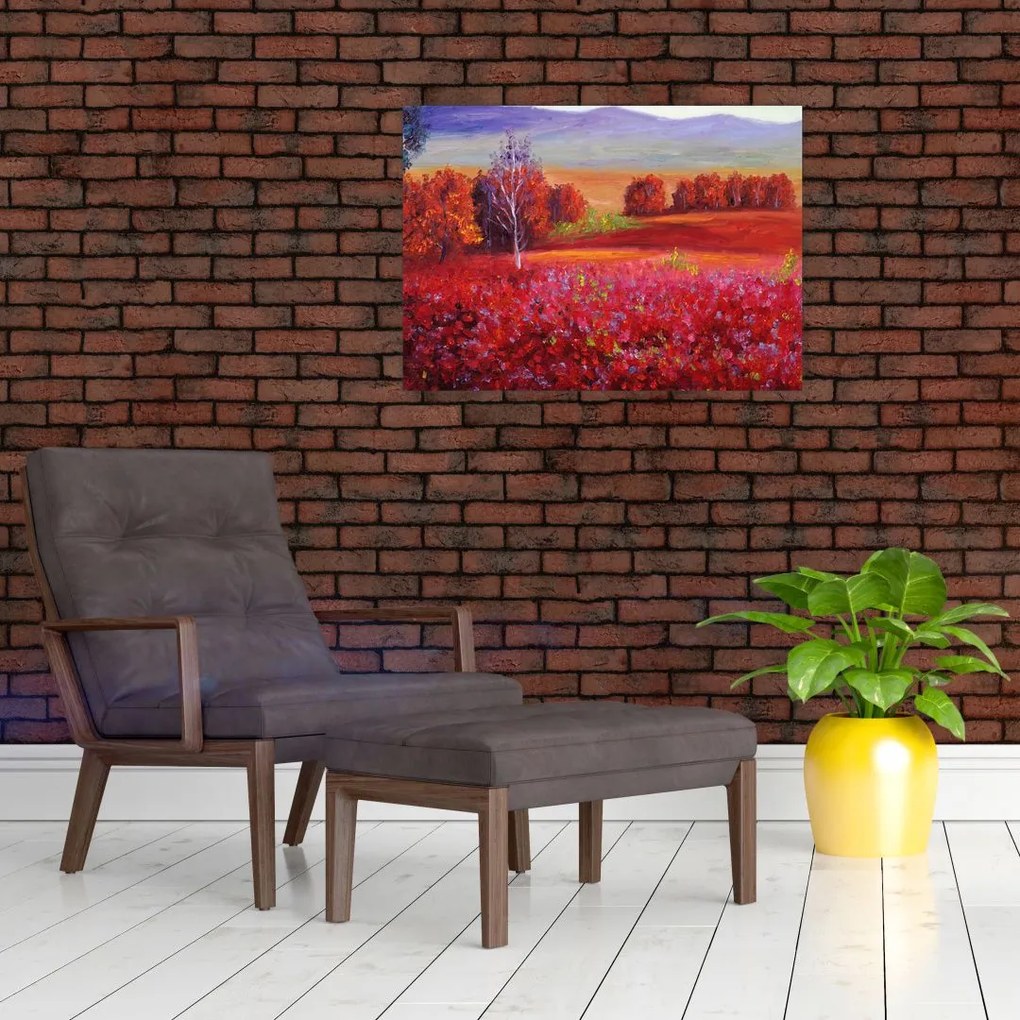 Obraz czerwonego krajobrazu (70x50 cm)