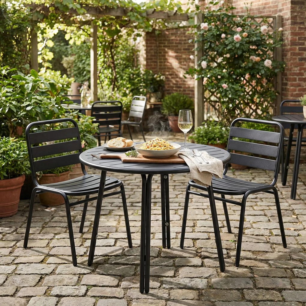 Metalowe krzesło bistro RENO, do użytku zewnętrznego, zielony