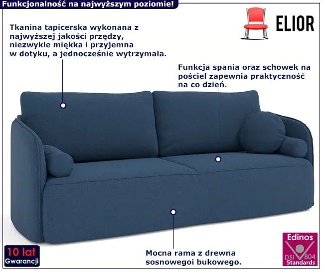 Zielona welurowa sofa z funkcją spania W6-Z15