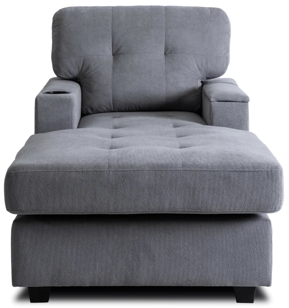 Fotel Wypoczynkowy Sofa NEO Szary Tapicerowany Nowoczesny
