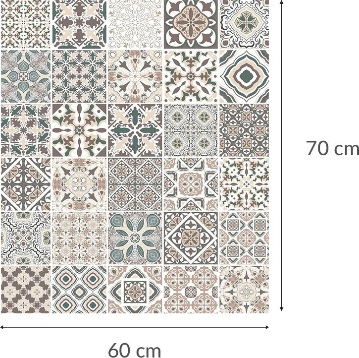 Szklana płyta ochronna na kuchenkę FLOOR TILE, 60 x 70 cm, WENKO