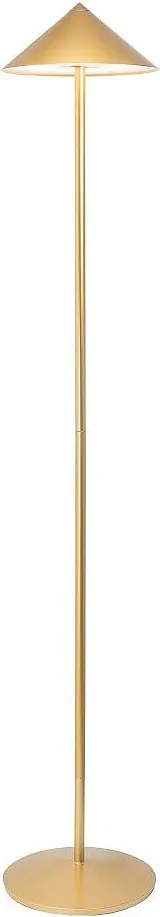 Zafferano Pina XXL lampa podłogowa LED 6 W, akumulatorowa, IP65, dotykowy ściemniacz, magnetyczna głowica, do wnętrz i na zewnątrz, złota