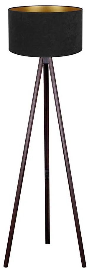 Brilagi - Lampa podłogowa VELVET 1xE27/60W/230V wenge/czarna
