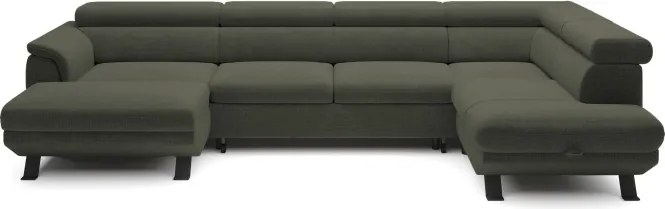 Narożnik RAVEN XL wolnostojący z funkcją spania tkanina Artico 37434 Szary WERSAL