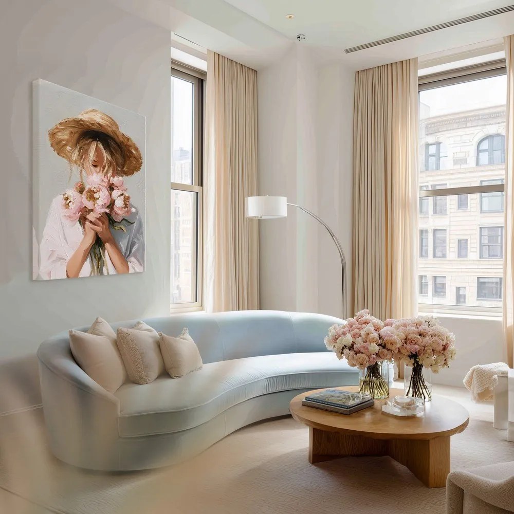 Obraz z ręcznie malowanymi elementami 70x100 cm Estelle – Styler