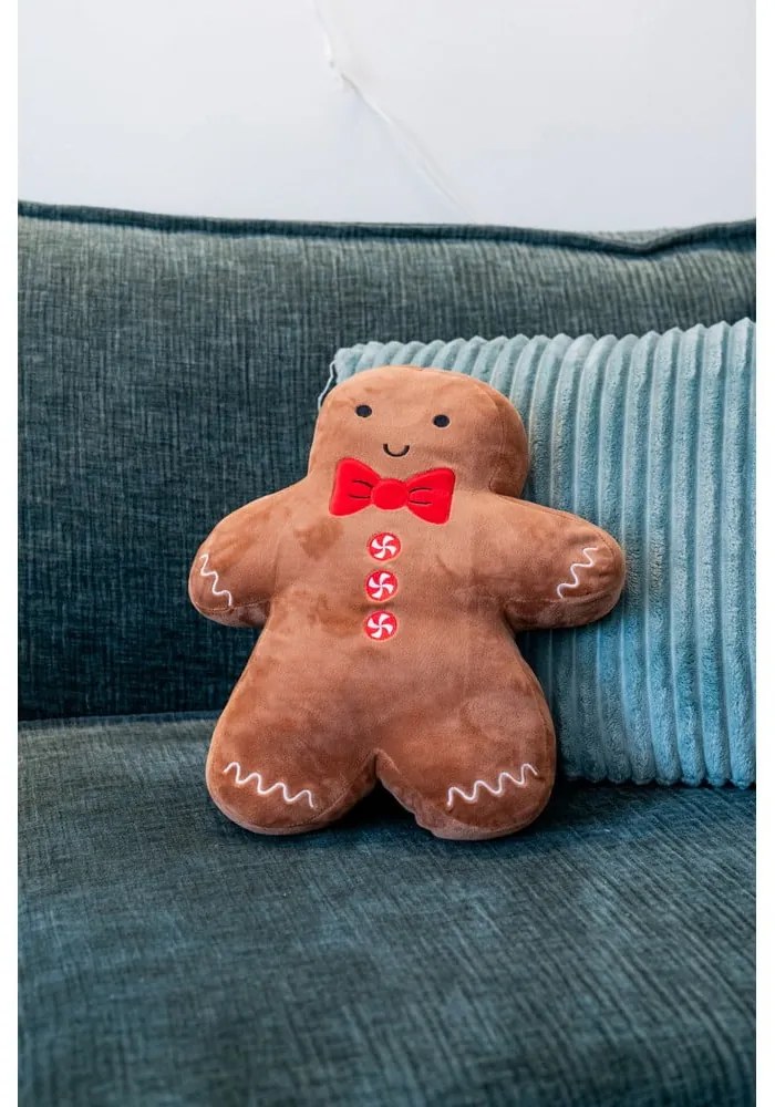 Aksamitna poduszka dekoracyjna ze świątecznym motywem 28x37 cm Gingerbread – Catherine Lansfield