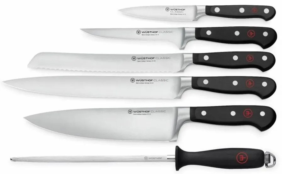 Wüsthof CLASSIC zestaw 6 noży kuchennych czarny