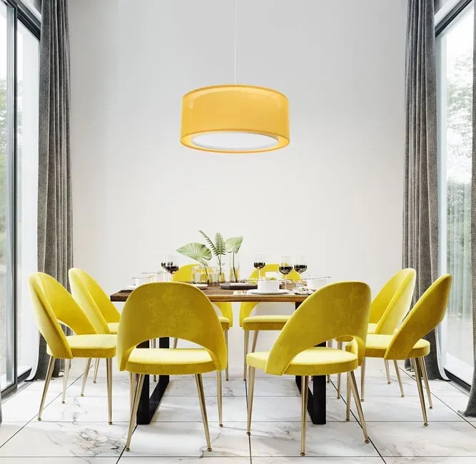 Żółta designerska lampa wisząca - S436 S0-H24