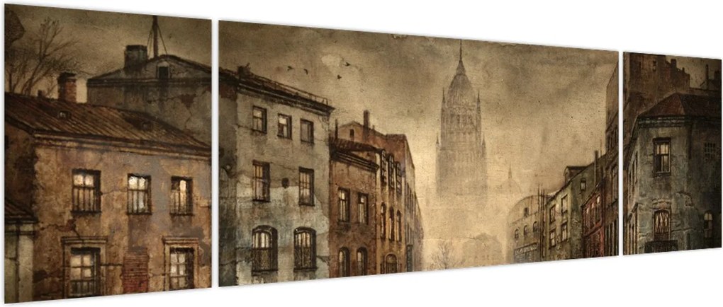 Obraz - Malowanie miasta (170x50 cm)