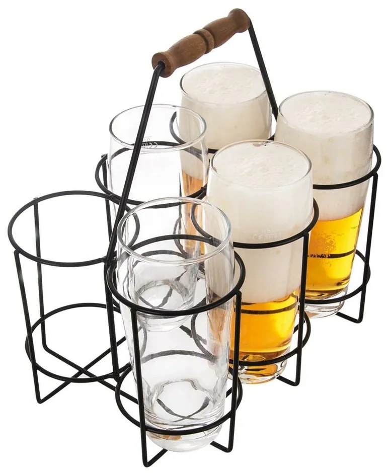 Orion Stojak na butelki piwa/kufle 0,5 l, 6 pozycji