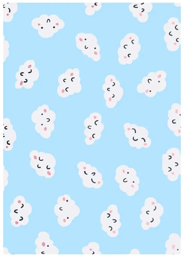 Niebieski dywan w chmurki 160 x 230 W6-G41