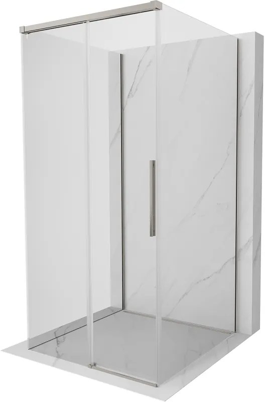 Mexen Rox-3S kabina prysznicowa 3-ścienna rozsuwana 120 x 120 cm, transparent, nikiel szczotkowany - 8C2-120-120-97-00-3S