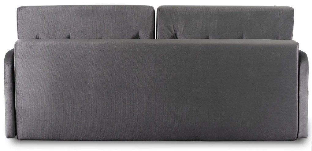Sofa Rozkładana z Funkcją Spania VIVO Dwuosobowa Szara Glamour do Salonu