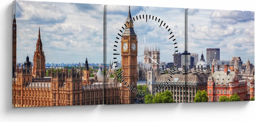 Obraz - Big Ben (z zegarem) (90x30 cm)