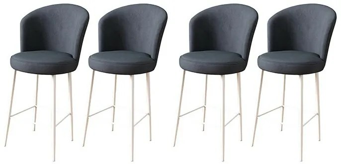 Zestaw krzeseł barowych Alte Anthracite and White,4 szt., 4 szt.