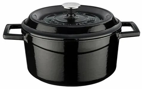 LAVA Metal Garnek żeliwny średnica 20 cm, czarny,2,6 l