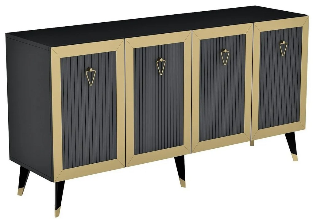 Szafka Bare Anthracite and Gold