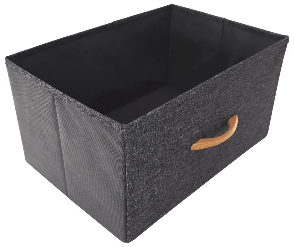 Komoda z szufladami z tkaniny PALMERA, czarny