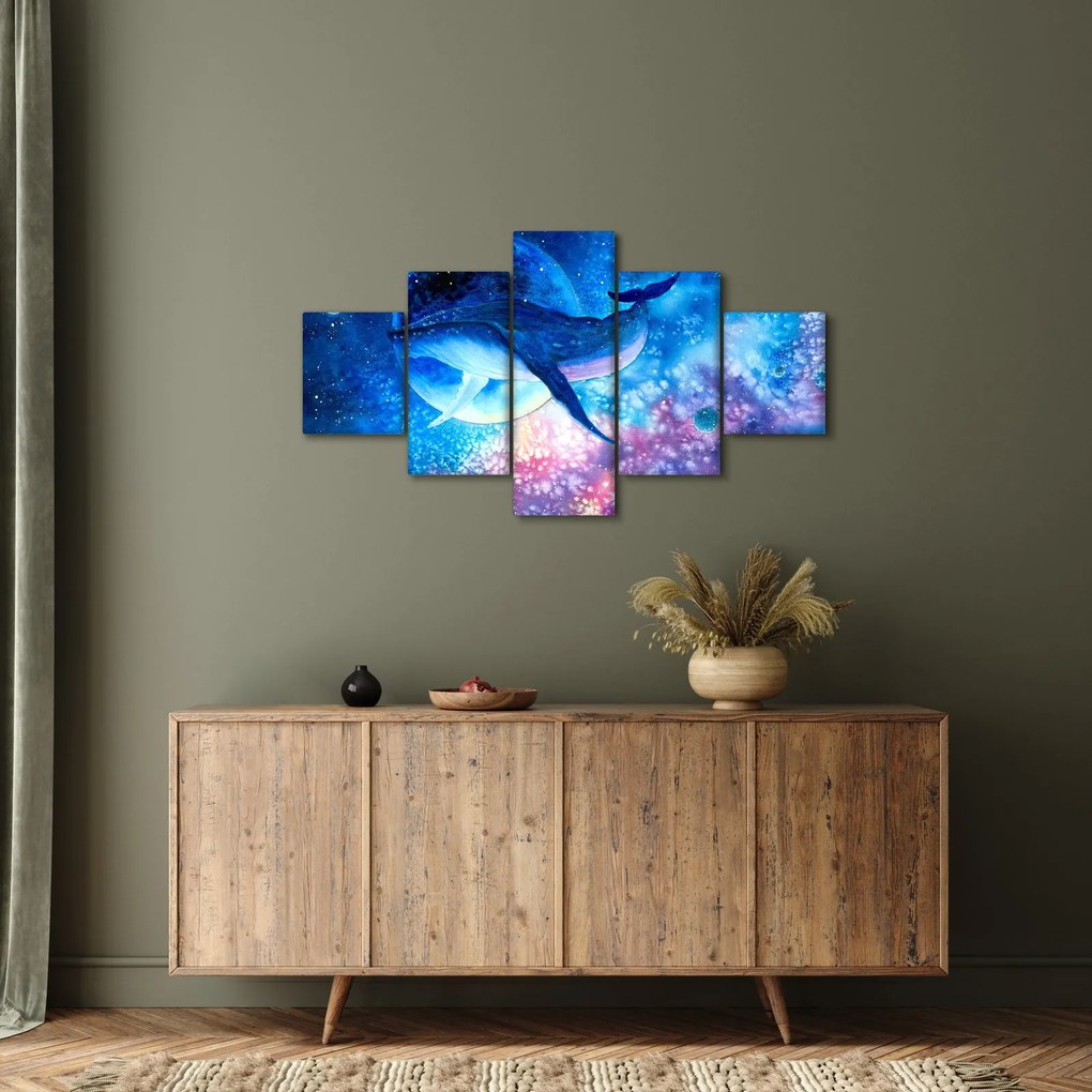 Obraz - Kosmiczny wieloryb (125x70 cm)