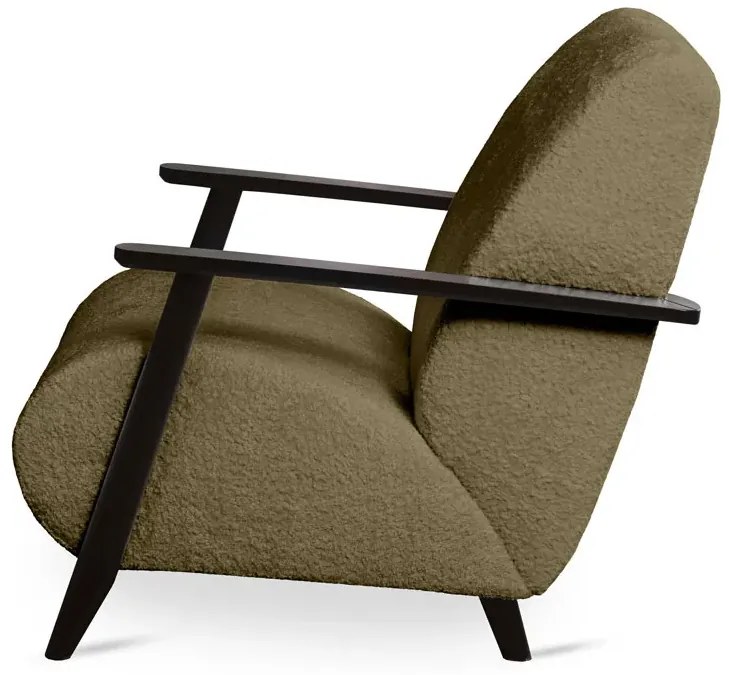 Zielony Fotel Drewniany Lisek B3-H05