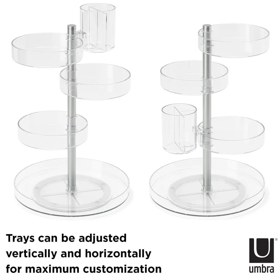Plastikowy obrotowy organizer łazienkowy na kosmetyki Pirouette – Umbra