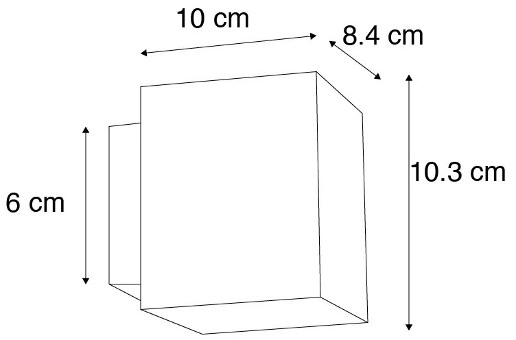 Lampa ścienna biała kwadratowa - Sola