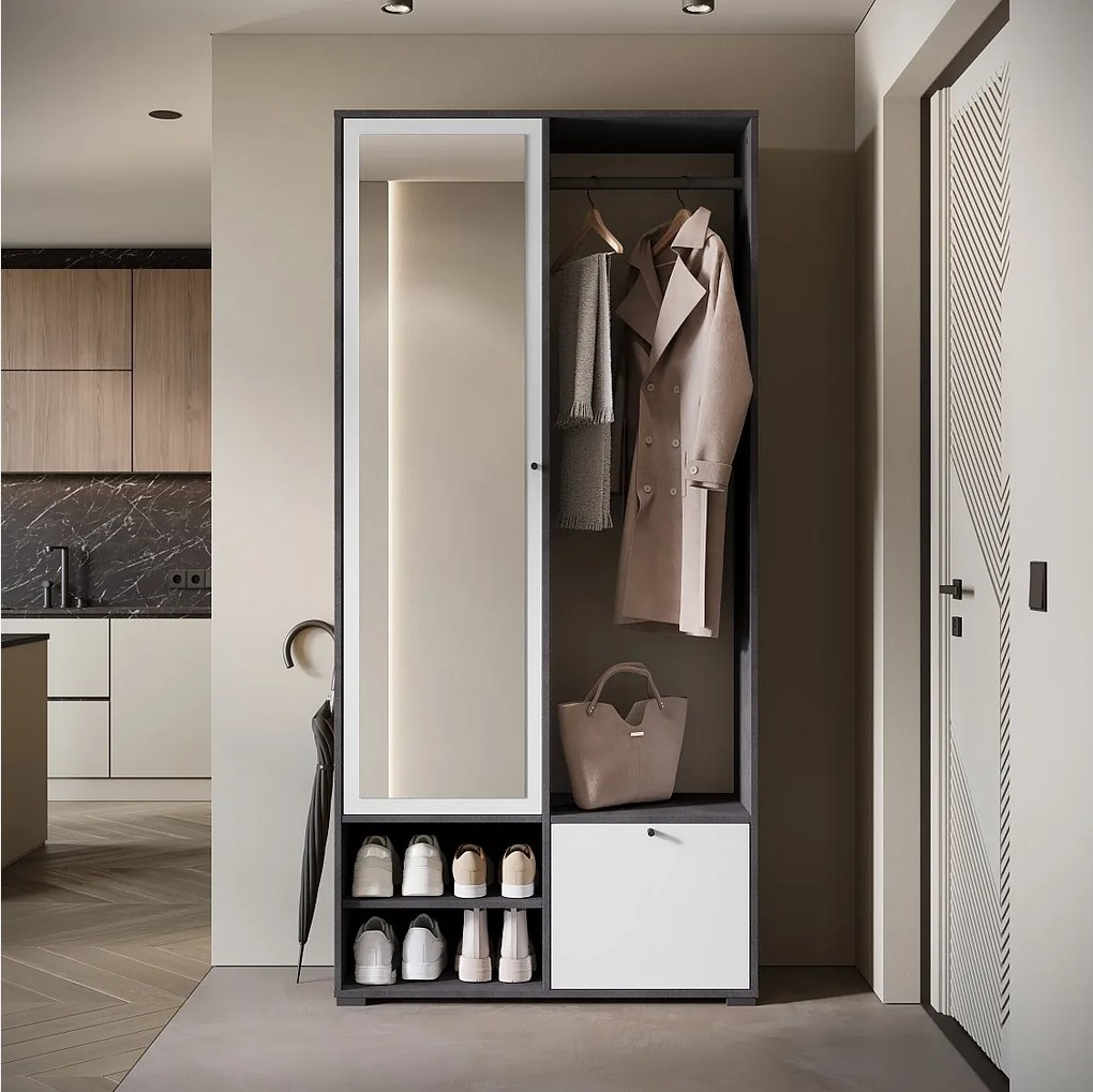 MINIO go for it, Garderoba DAFNI w kolorze matera/biały