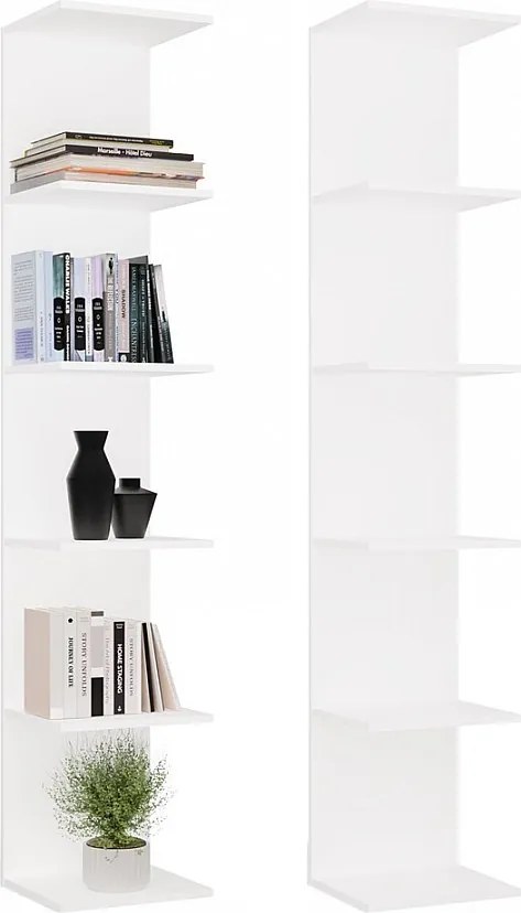 REGAŁ 6P | Biały | 35x30x180 | Nowoczesny Regał na Książki