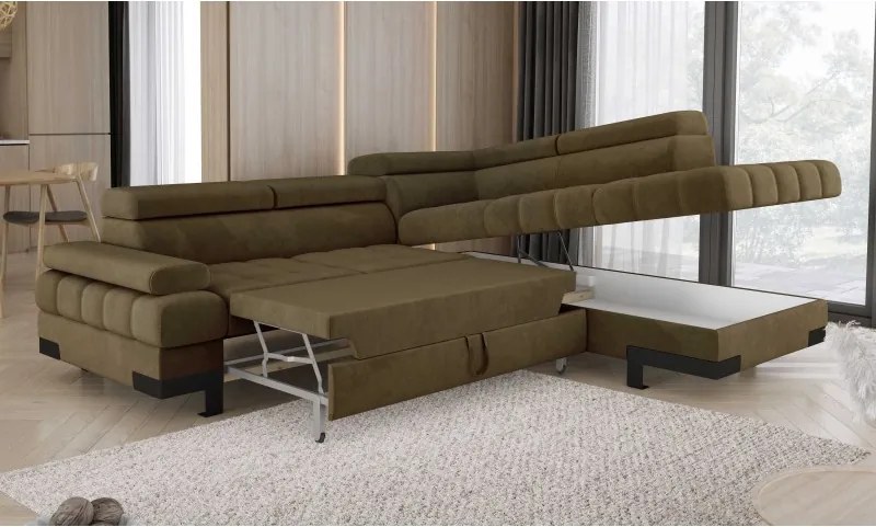 Narożnik SELVA L z funkcją spania i pojemnikiem SALVADOR 10 WERSAL