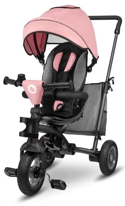 Lionelo - Dziecięcy rowerek trójkołowy TRIS różowy/szary