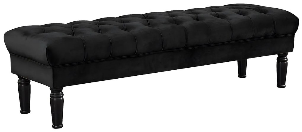Ławka RINALDO - Czarny welur