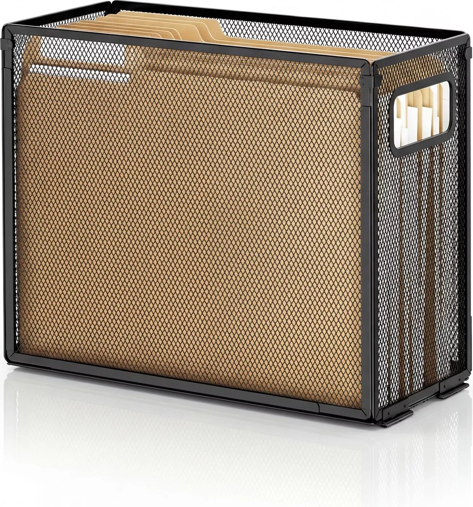 Organizer na biurko wąski koszyk pionowy metalowy