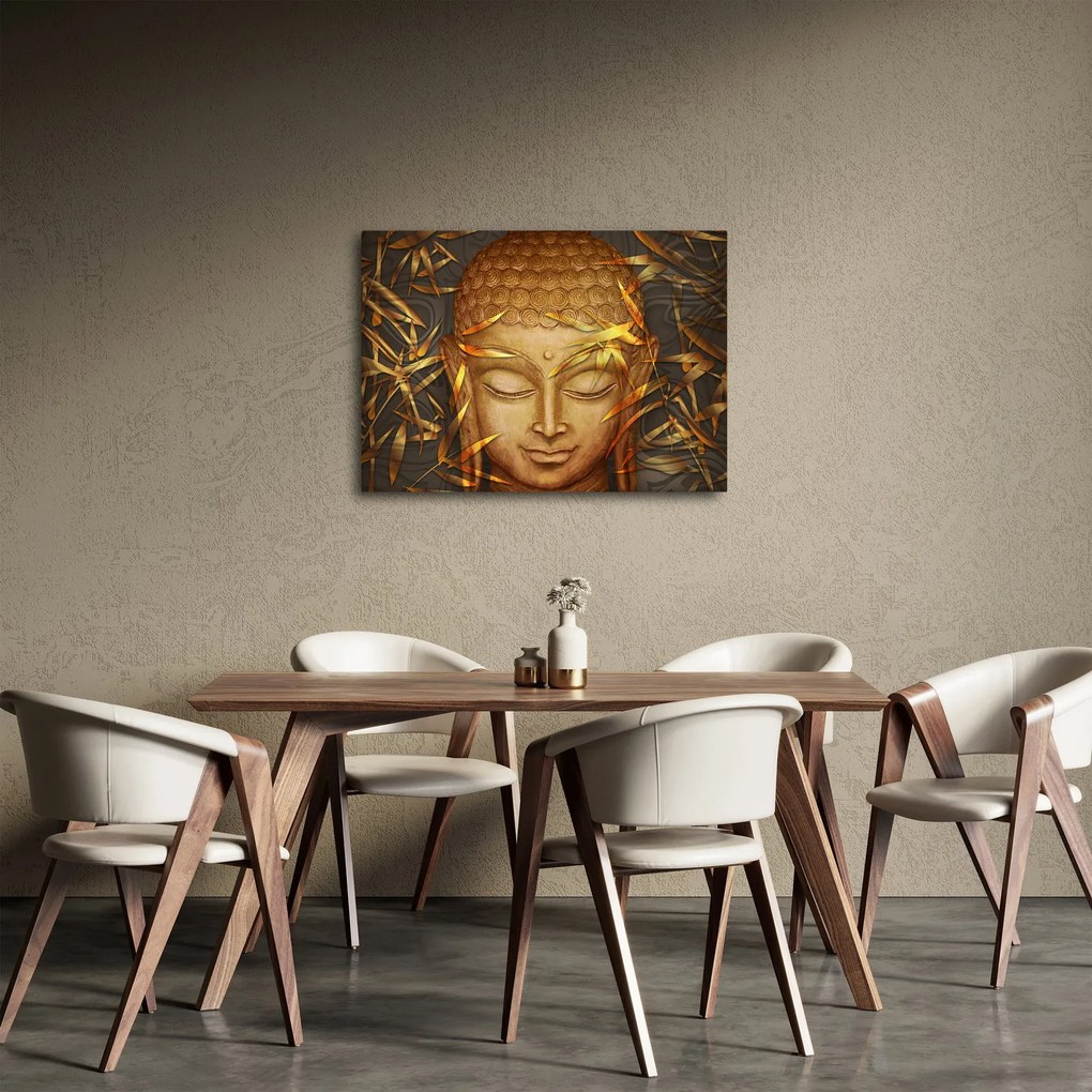 Obraz - Złoty Budda (70x50 cm)