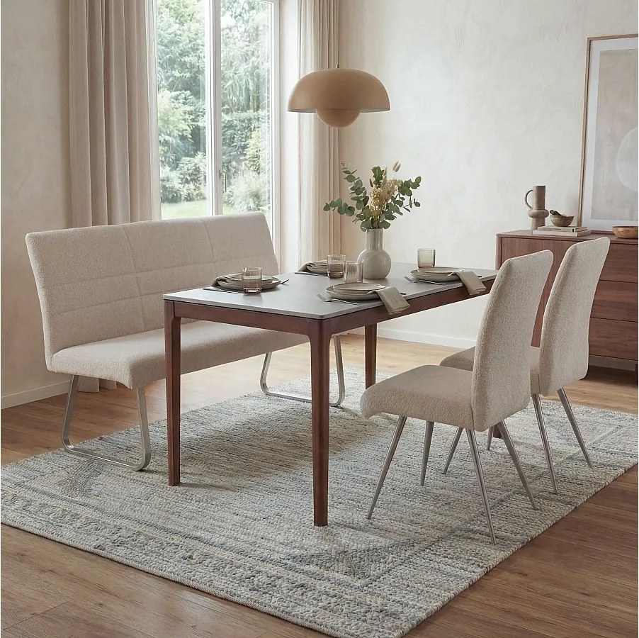 Zestaw do jadalni MCW-G55 (3-częściowy),  kremowy