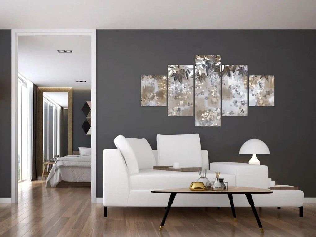 Obraz - Jesienne liście (125x70 cm)