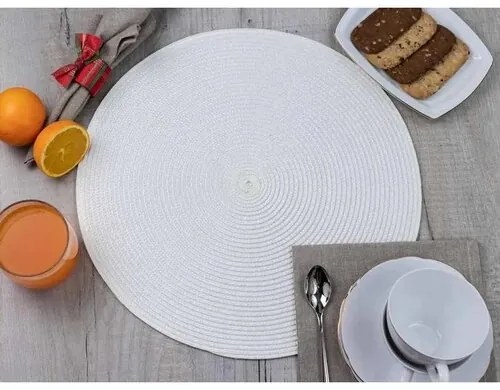 Altom Podkładka Straw biały, śr. 38 cm, zestaw 4 cm