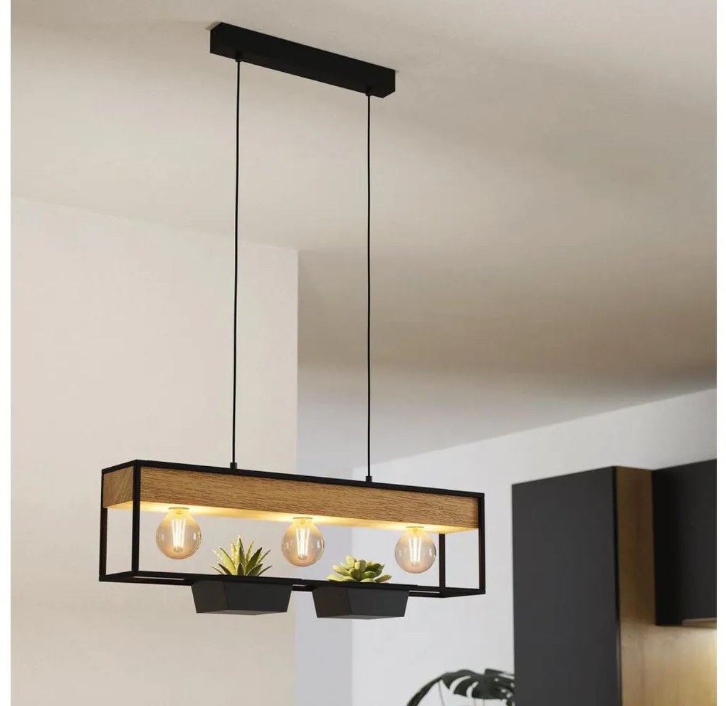 Eglo 900349 - Lampa wisząca LIBERTAD 3xE27/40W/230V na linkach
