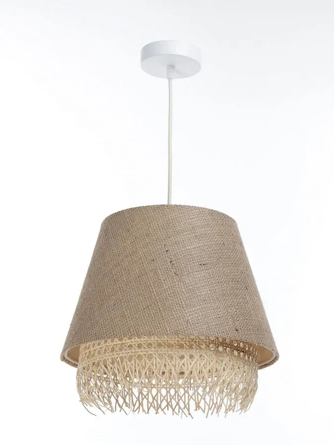 Lampa wisząca boho z jutowym abażurem - 7X A346 C5-S45