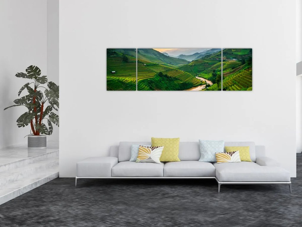 Obraz - Tarasy ryżowe II. (170x50 cm)