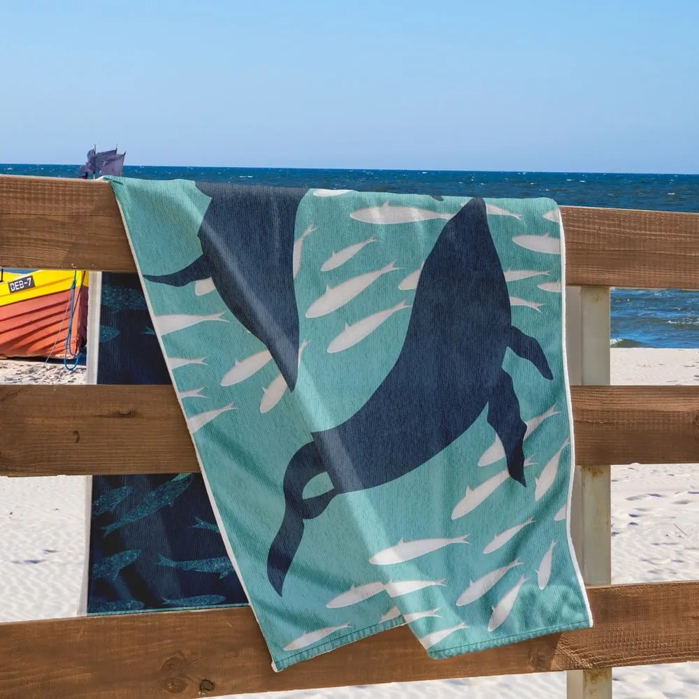 Niebieski ręcznik plażowy 90x180 cm Dolphin – DecoKing