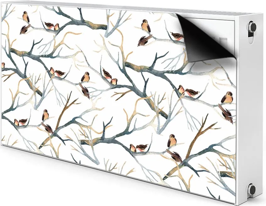 Maskownica dekoracyjna grzejnika Wróble na gałęziach