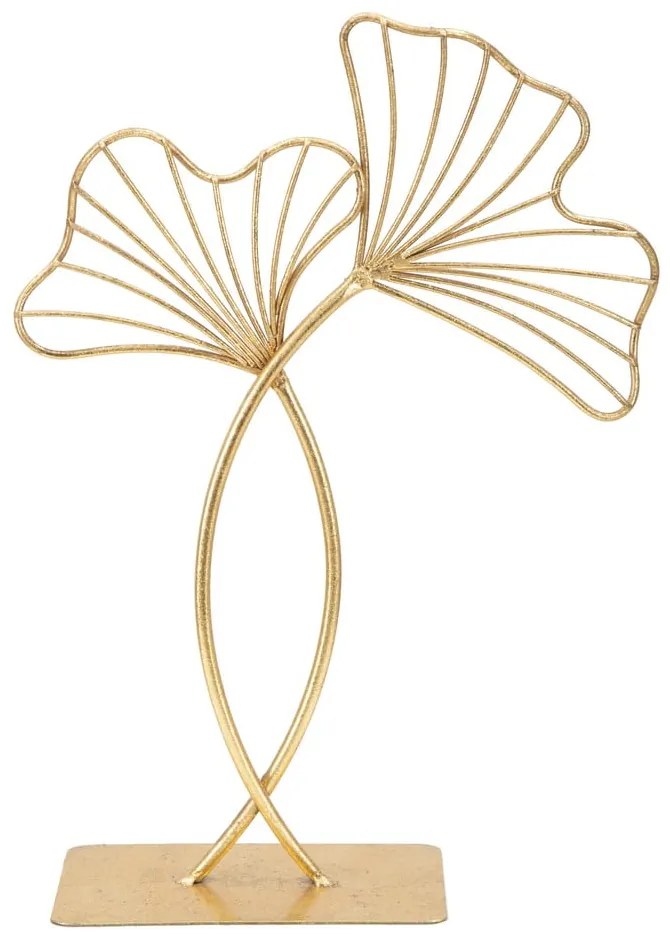 Dekoracja w kolorze złota Mauro Ferretti Leaf Glam, wysokość 35 cm